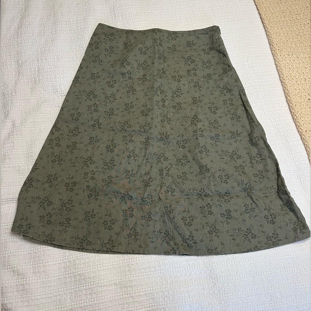 Linen & Cotton Midi-Skirt - Eddie Bauer